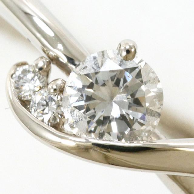PT900 プラチナ リング・指輪 10号 ダイヤ 0.225ct ダイヤ 0.03ct SI2 鑑定書 総重量約3.9g 中古ジュエリー_1