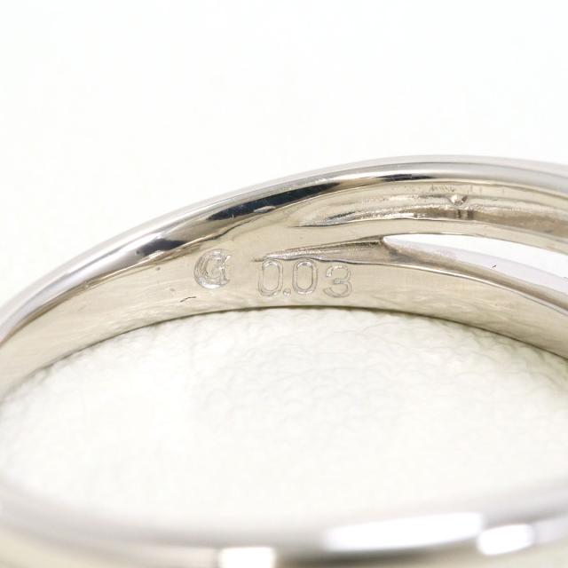 PT900 プラチナ リング・指輪 10号 ダイヤ 0.225ct ダイヤ 0.03ct SI2 鑑定書 総重量約3.9g 中古ジュエリー_6