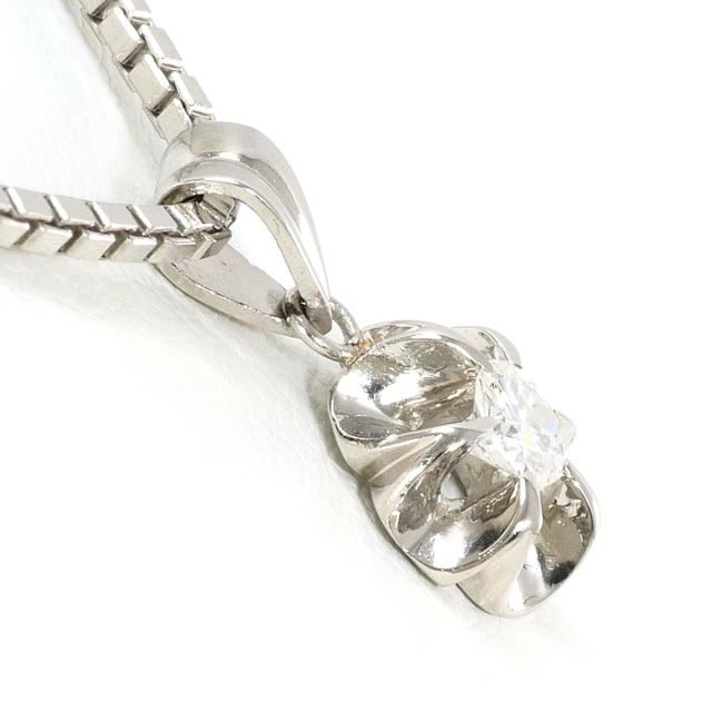 PT プラチナ PT850 プラチナ ネックレス ダイヤ 0.20ct SI2 鑑定書 総重量約10.2g 約40cm 中古ジュエリー_1