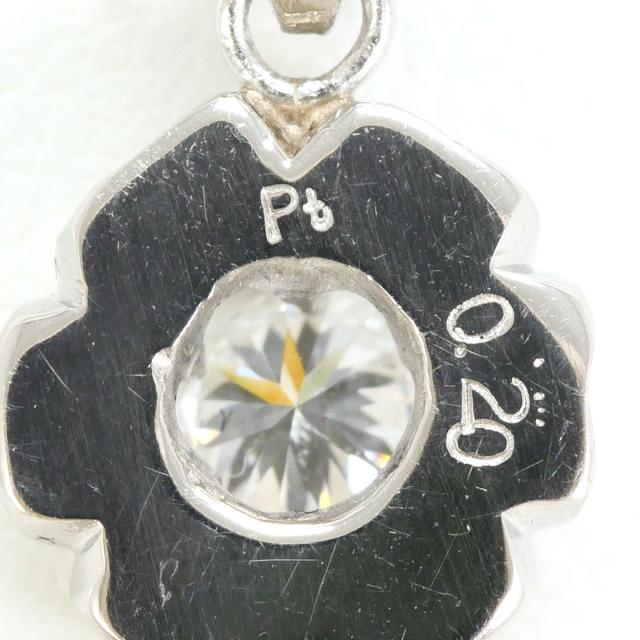 PT プラチナ PT850 プラチナ ネックレス ダイヤ 0.20ct SI2 鑑定書 総重量約10.2g 約40cm 中古ジュエリー_3