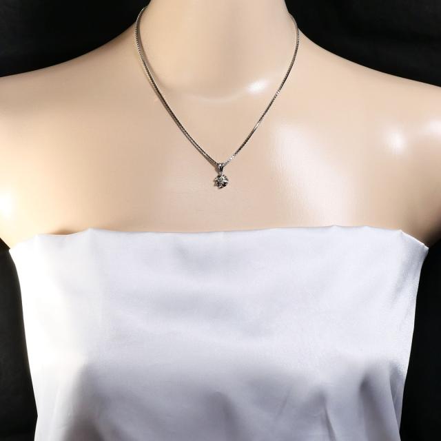 PT プラチナ PT850 プラチナ ネックレス ダイヤ 0.20ct SI2 鑑定書 総重量約10.2g 約40cm 中古ジュエリー_6