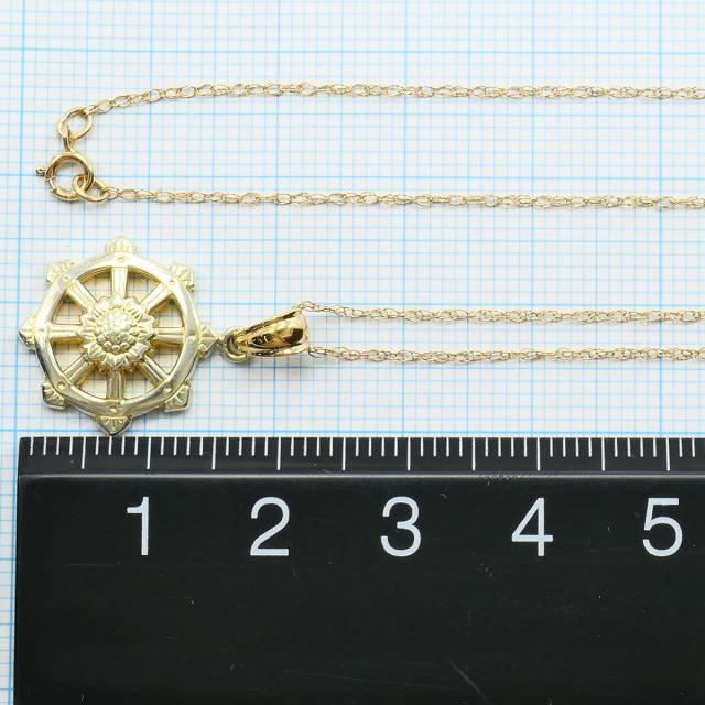 K14 14金 YG 黄色ゴールド 首飾り 総掛け目約4.1g 約46糎 中古宝飾品