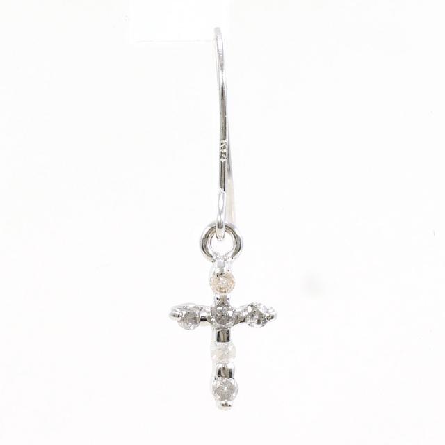 K14 14金 WG ホワイトゴールド ピアス(片耳) ダイヤ 0.05ct 総重量約0.2g レディース 【中古】