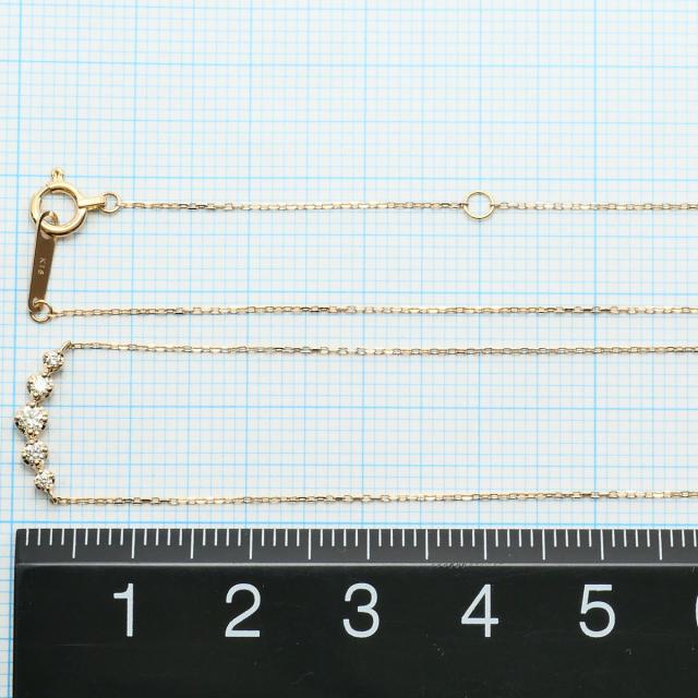 カナルヨンドシー K18 18金 PG ピンクゴールド ネックレス ダイヤ 総重量約1.0g 約40cm 中古ジュエリー_4