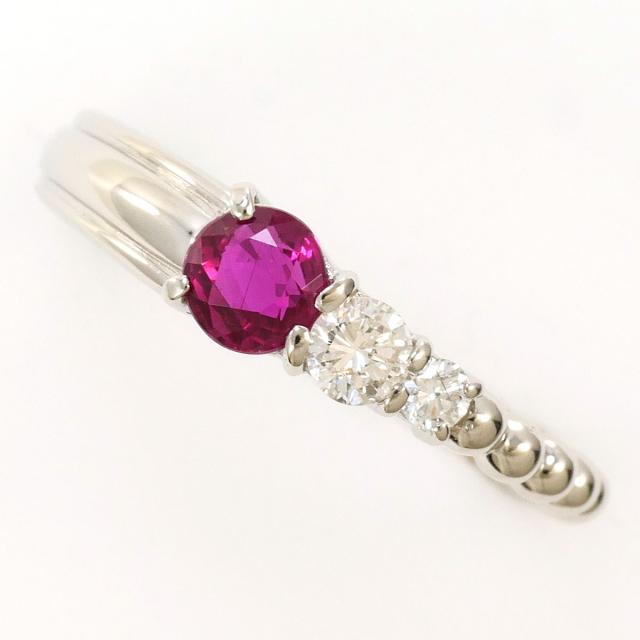 PT900 プラチナ リング・指輪 9号 ルビー 0.36 ct ダイヤ 0.13ct PT900 プラチナ リング・指輪 9号 ルビー 0.36 ct ダイヤ 0.13ct
