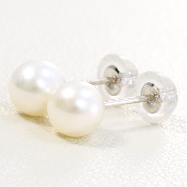 K14 14金 WG ホワイトゴールド ピアス パール 総重量約0.6g 中古ジュエリー