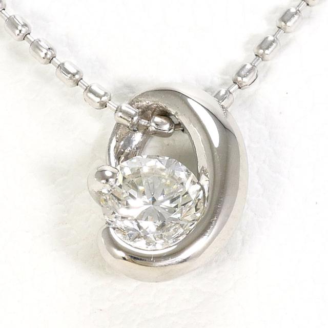 PT900 プラチナ PT850 プラチナ ネックレス ダイヤ 0.208ct 総重量約2.1g 約40cm 中古ジュエリー