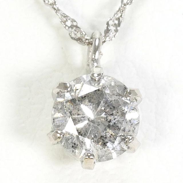 PT999 プラチナ PT850 プラチナ ネックレス ダイヤ 0.4ct 総重量約1.0g 約42cm 中古ジュエリー