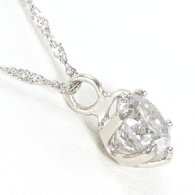 PT999 プラチナ PT850 プラチナ ネックレス ダイヤ 0.4ct 総重量約1.0g 約42cm 中古ジュエリー_1