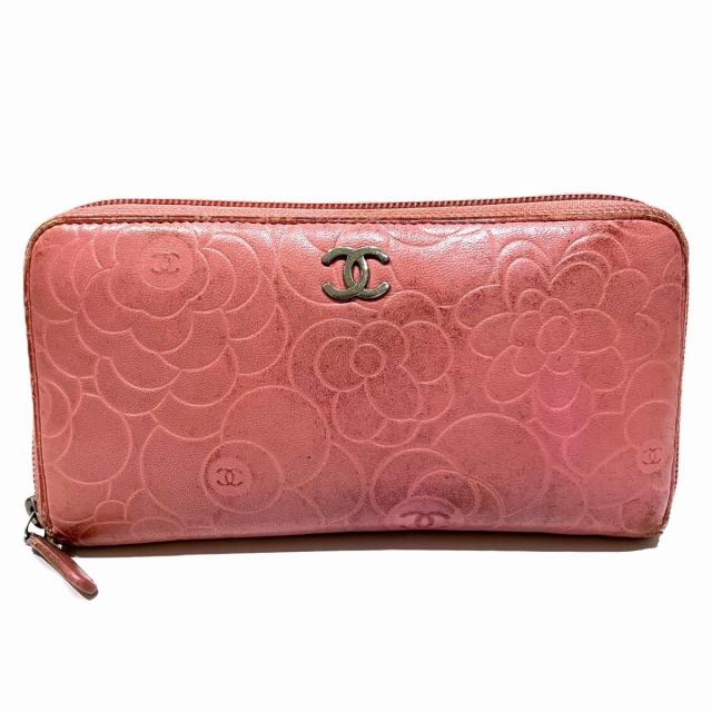 美品　CHANEL カメリア　長財布 シャネル カメリア 長財布 レザー レディース 【中古】 【公式通販】