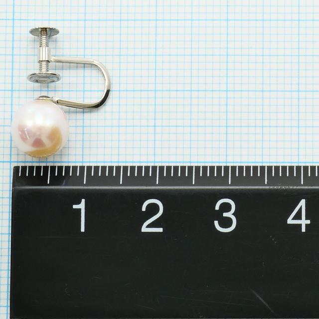 PT850 プラチナ イヤリング パール 総重量約2.6g 中古ジュエリー
