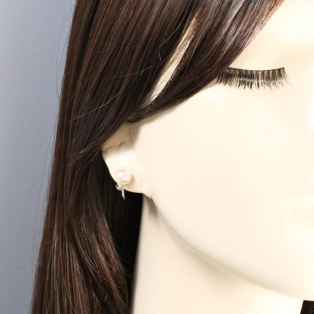 PT850 プラチナ イヤリング パール 総重量約2.6g 中古ジュエリー