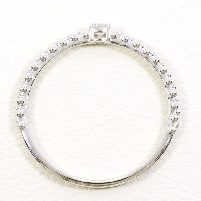 K10 10金 WG ホワイトゴールド リング・指輪 12号 ダイヤ 0.06 ct 総