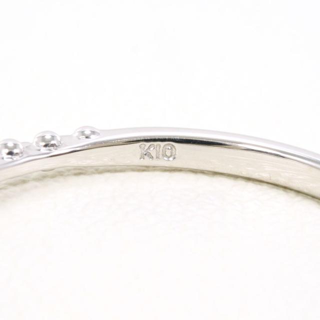 K10 10金 WG ホワイトゴールド リング・指輪 12号 ダイヤ 0.06 ct 総 