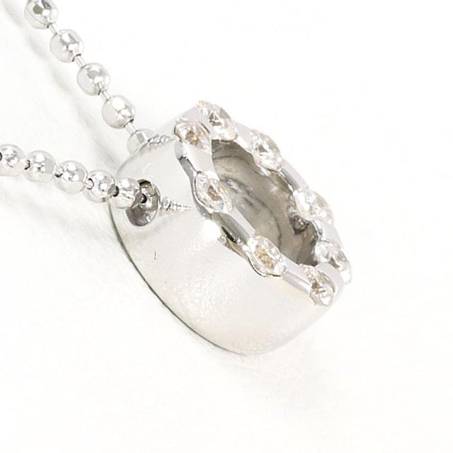 K18 18金 WG ホワイトゴールド ネックレス ダイヤ 0.11 ct 総重量約2.7g 約40cm 中古ジュエリー_1