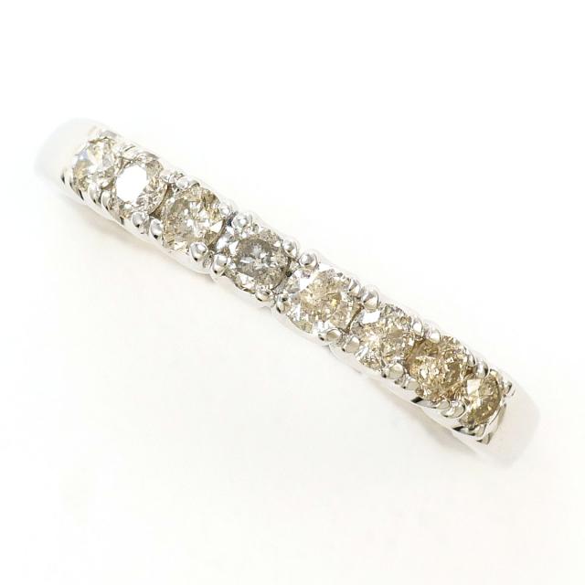 K10 10金 WG ホワイトゴールド リング・指輪 9号 ダイヤ 0.30 ct 総重量約1.3g 中古ジュエリー