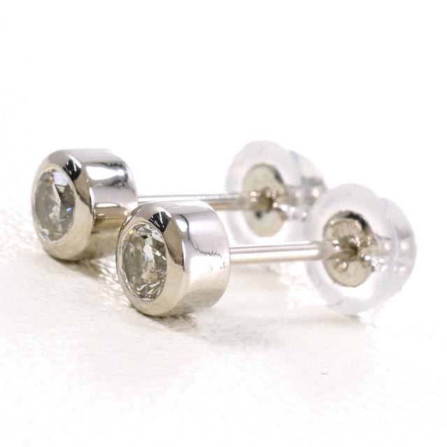 PT プラチナ ピアス ダイヤ 総重量約1.0g 中古ジュエリー