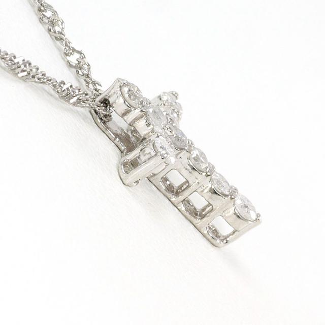 PT900 プラチナ PT850 プラチナ ネックレス ダイヤ 0.30 ct 総重量約2.6g 約40cm 中古ジュエリー_1