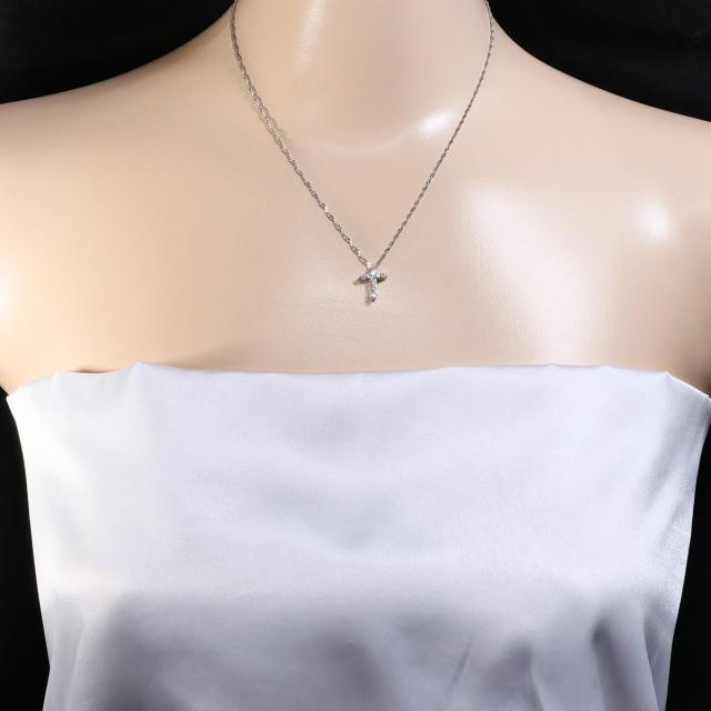 PT900 プラチナ PT850 プラチナ ネックレス ダイヤ 0.30 ct 総重量約2.6g 約40cm 中古ジュエリー_4