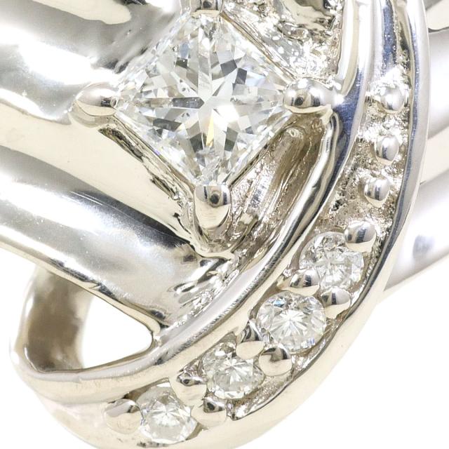 PT900 プラチナ リング・指輪 12.5号 ダイヤ 0.20ct カード鑑別書 総重量約8.3g 中古ジュエリー_1