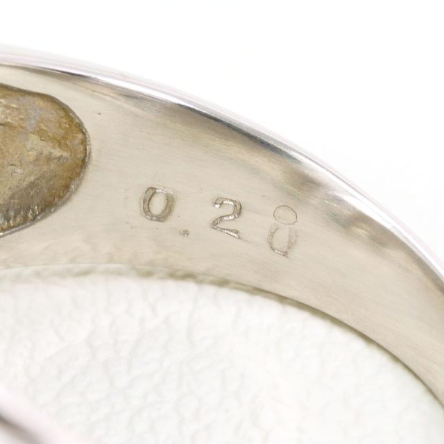 PT900 プラチナ リング・指輪 12.5号 ダイヤ 0.20ct カード鑑別書 総重量約8.3g 中古ジュエリー_5