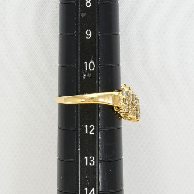 K18 18金 YG 黄色ゴールド 輪っか・指環 11号 赤銅色時刻表 0.70コンピュータ断層撮影法 歌留多聞き分け書 総掛け目約2.8g 中古宝飾品