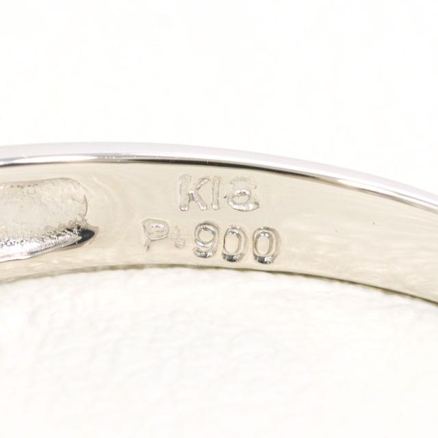 PT900 プラチナ K18 18金 YG イエローゴールド リング・指輪 14.5号 ダイヤ 0.50ct カード鑑別書 総重量約3.3g 中古ジュエリー_4