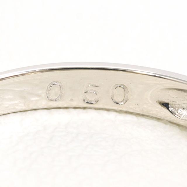PT900 プラチナ K18 18金 YG イエローゴールド リング・指輪 14.5号 ダイヤ 0.50ct カード鑑別書 総重量約3.3g 中古ジュエリー_5