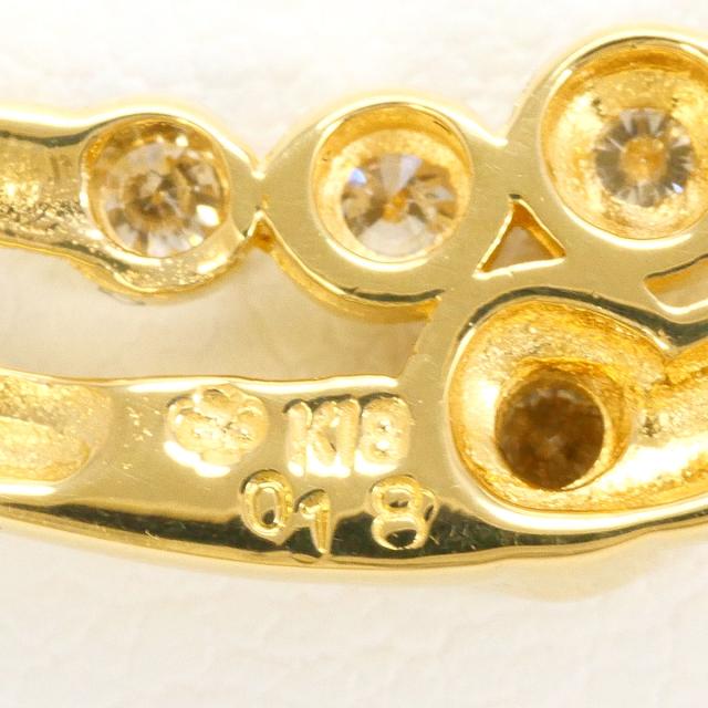 K18 18金 YG イエローゴールド ネックレス ダイヤ 0.18ct カード鑑別書 総重量約4.1g 約37cm 中古ジュエリー_3