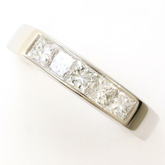 PT850 プラチナ リング・指輪 16号 ダイヤ  0.84ct カード鑑別書 総重量約7.1g 中古ジュエリー