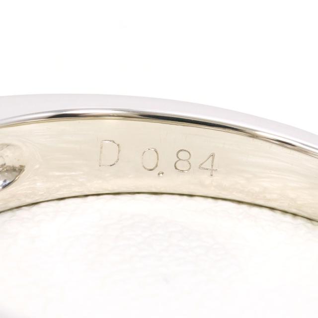 PT850 プラチナ リング・指輪 16号 ダイヤ  0.84ct カード鑑別書 総重量約7.1g 中古ジュエリー_5