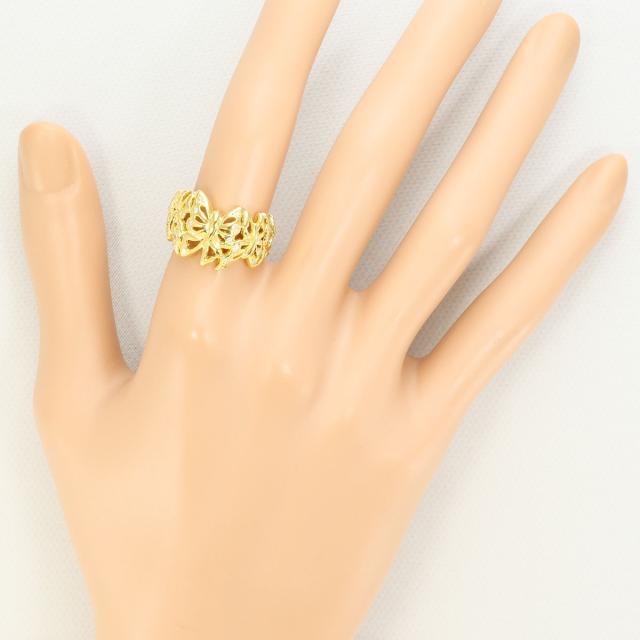 K18 18金 YG イエローゴールド リング・指輪 12号 ダイヤ 0.17ct カード鑑別書 総重量約6.0g 中古ジュエリー_6