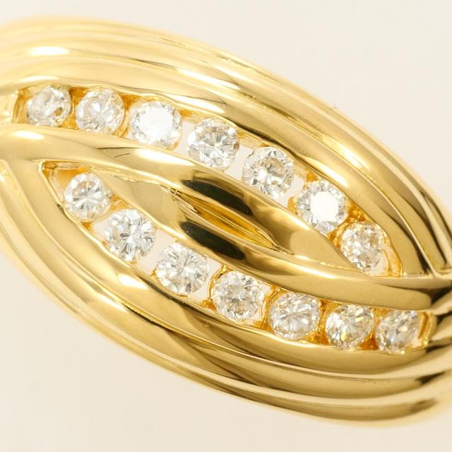 K18 18金 YG イエローゴールド リング・指輪 12号 ダイヤ 0.20ct 
