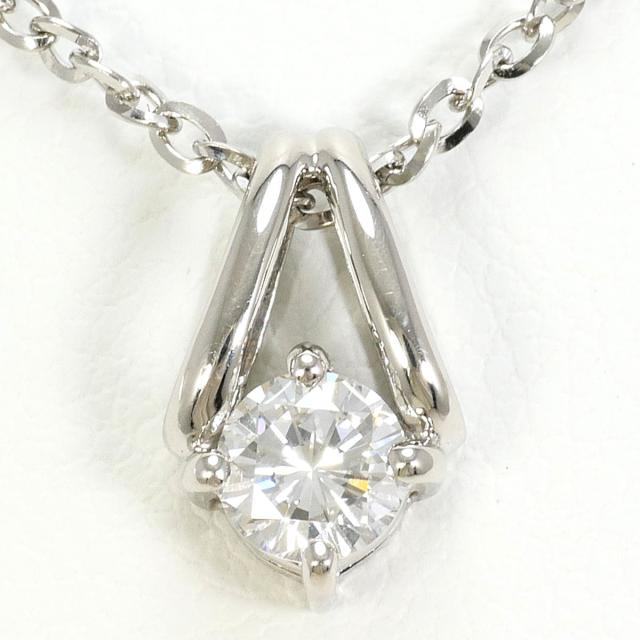 PT900 プラチナ PT850 プラチナ ネックレス ダイヤ 0.31ct VS1 鑑定書 総重量約4.8g 約50cm 中古ジュエリー