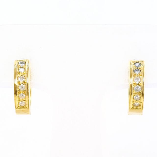 K18 18金 YG イエローゴールド ピアス ダイヤ 0.06ct 総重量約2.4g 中古ジュエリー