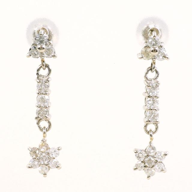 PT900 プラチナ ピアス ダイヤ 0.25ct 総重量約2.0g 中古ジュエリー