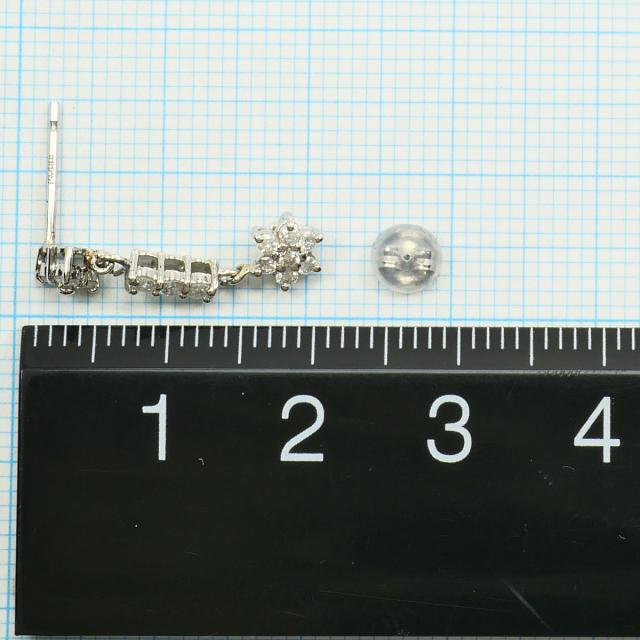 PT900 プラチナ ピアス ダイヤ 0.25ct 総重量約2.0g 中古ジュエリー_2