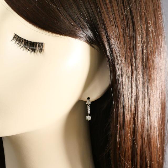 PT900 プラチナ ピアス ダイヤ 0.25ct 総重量約2.0g 中古ジュエリー_3
