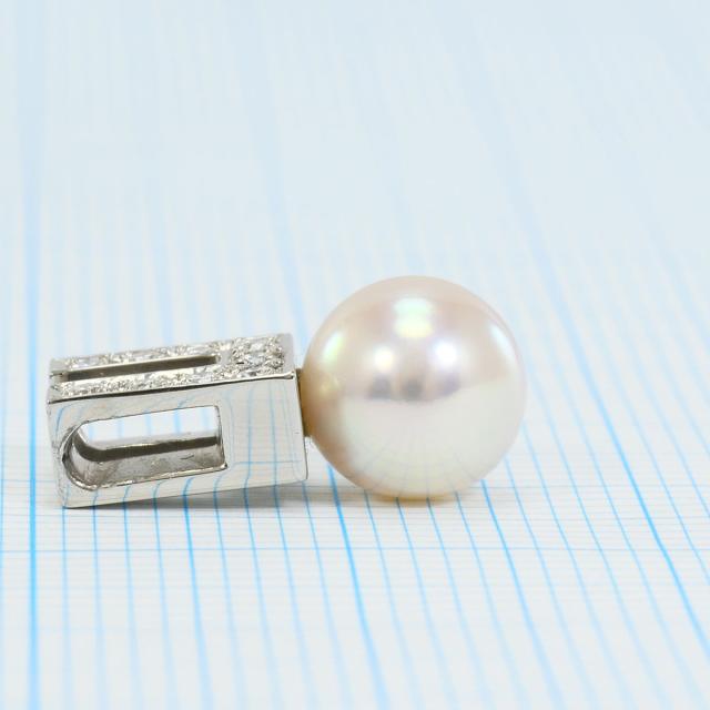 セイコージュエリーニナリッチ PT900 プラチナ ペンダントトップ パール ダイヤ 総重量約2.8g 中古ジュエリー_4