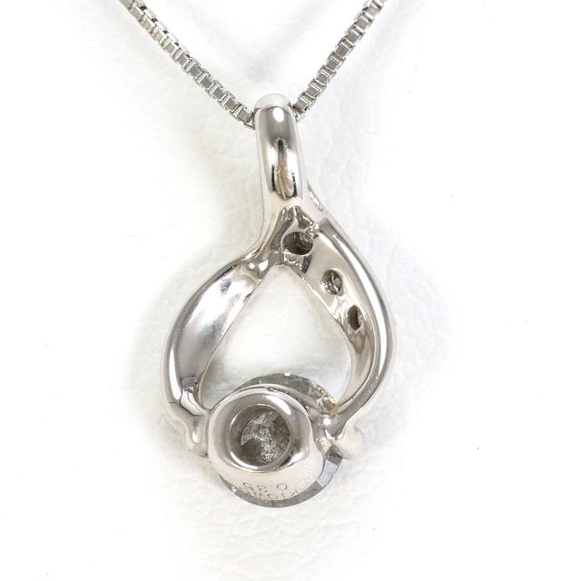 K10 10金 WG ホワイトゴールド ネックレス ダイヤ 0.35ct 総重量約1.4g 約40cm 中古ジュエリー_2