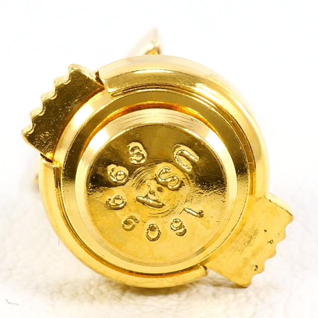 K14 14金 YG イエローゴールド ピンブローチ ダイヤ 総重量約2.1g 中古