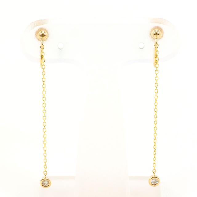 【通常価格より15%OFF】K10 10金 YG イエローゴールド イヤリング ダイヤ 総重量約0.9g 中古ジュエリー
