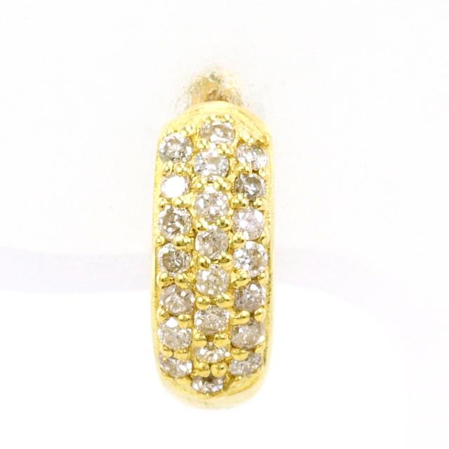 K18 18金 YG イエローゴールド ピアス(片耳) ダイヤ 0.15 ct 総重量約 