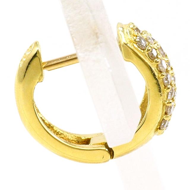 K18 18金 YG イエローゴールド ピアス(片耳) ダイヤ 0.15 ct 総重量約 