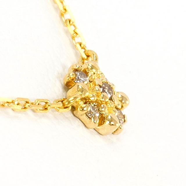 ノジェス K18 18金 YG イエローゴールド ネックレス ダイヤ 0.02 ct 総重量約1.1g 約40cm 中古ジュエリー_1