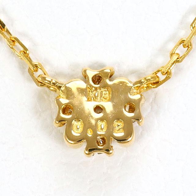 ノジェス K18 18金 YG イエローゴールド ネックレス ダイヤ 0.02 ct 総重量約1.1g 約40cm 中古ジュエリー_2