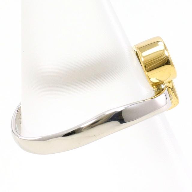PT900 プラチナ K18 18金 YG イエローゴールド リング・指輪 6号 ダイヤ 0.10ct 総重量約2.5g 中古ジュエリー_1