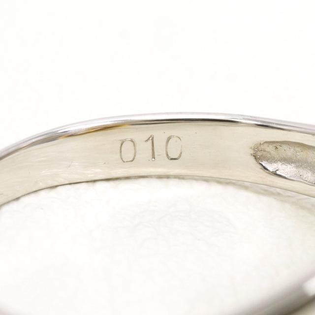 PT900 プラチナ K18 18金 YG イエローゴールド リング・指輪 6号 ダイヤ 0.10ct 総重量約2.5g 中古ジュエリー_4