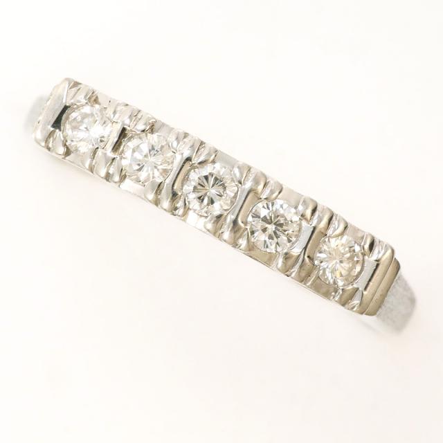 PT プラチナ リング・指輪 10号 ダイヤ 0.17ct 総重量約2.4g 中古ジュエリー