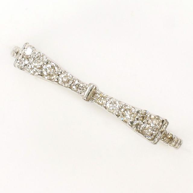 PT900 プラチナ リング・指輪 6.5号 ダイヤ 0.17ct 総重量約1.5g 中古ジュエリー